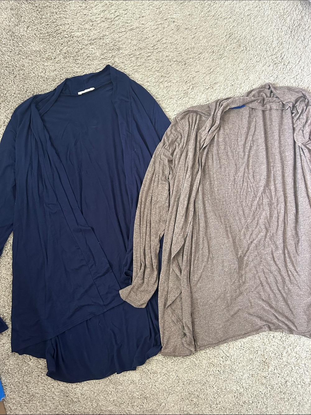 Bundle of 2 flowy knit open front cardigans - Medium